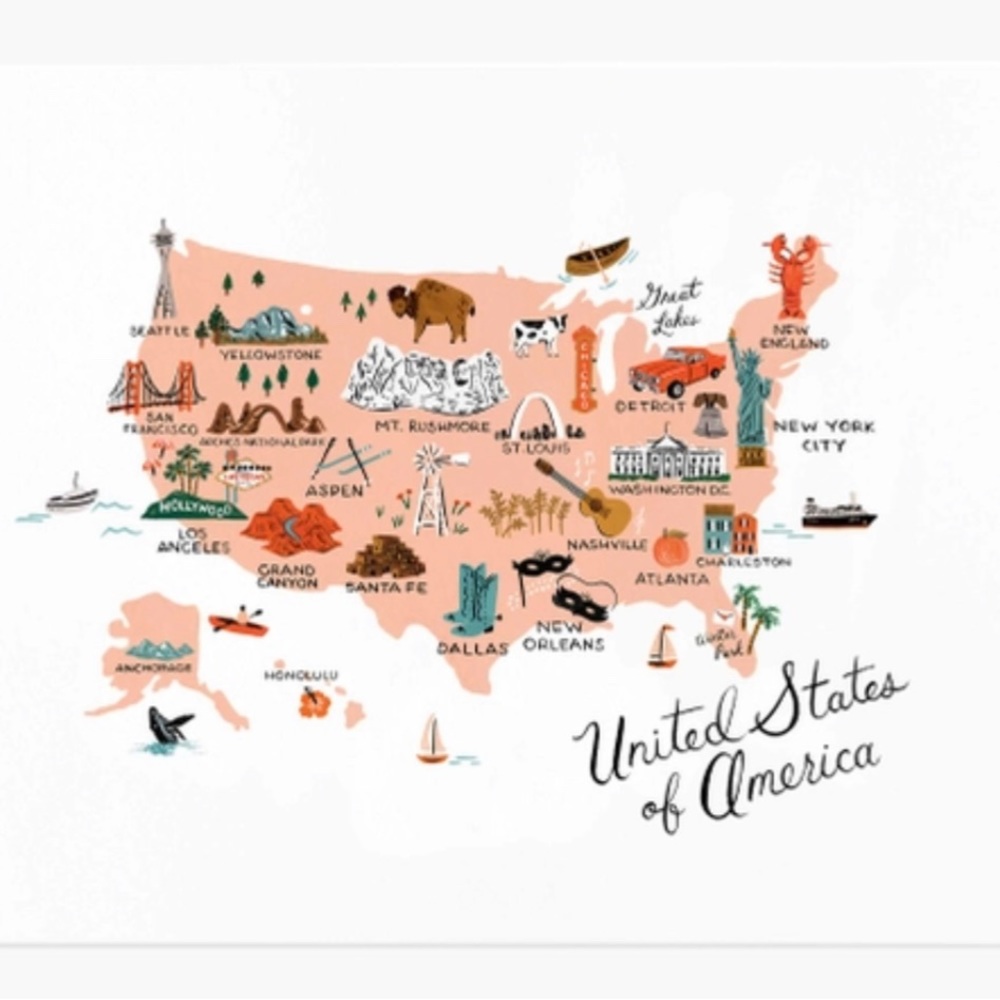 Rifle Paper Co. - Map of United States of America 🇺🇸